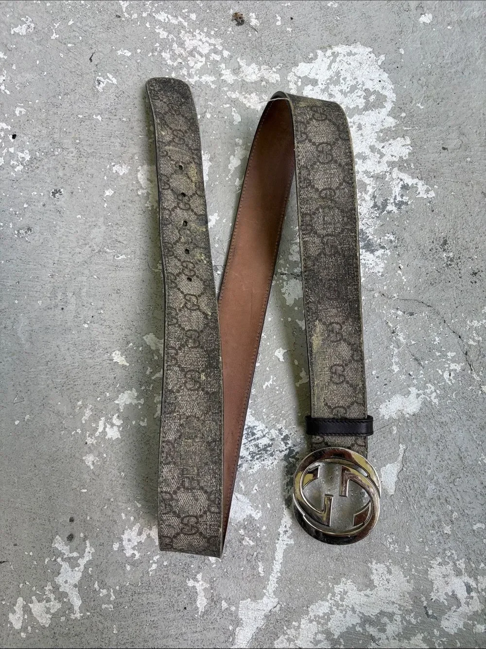 Vintage Gucci monogram belt